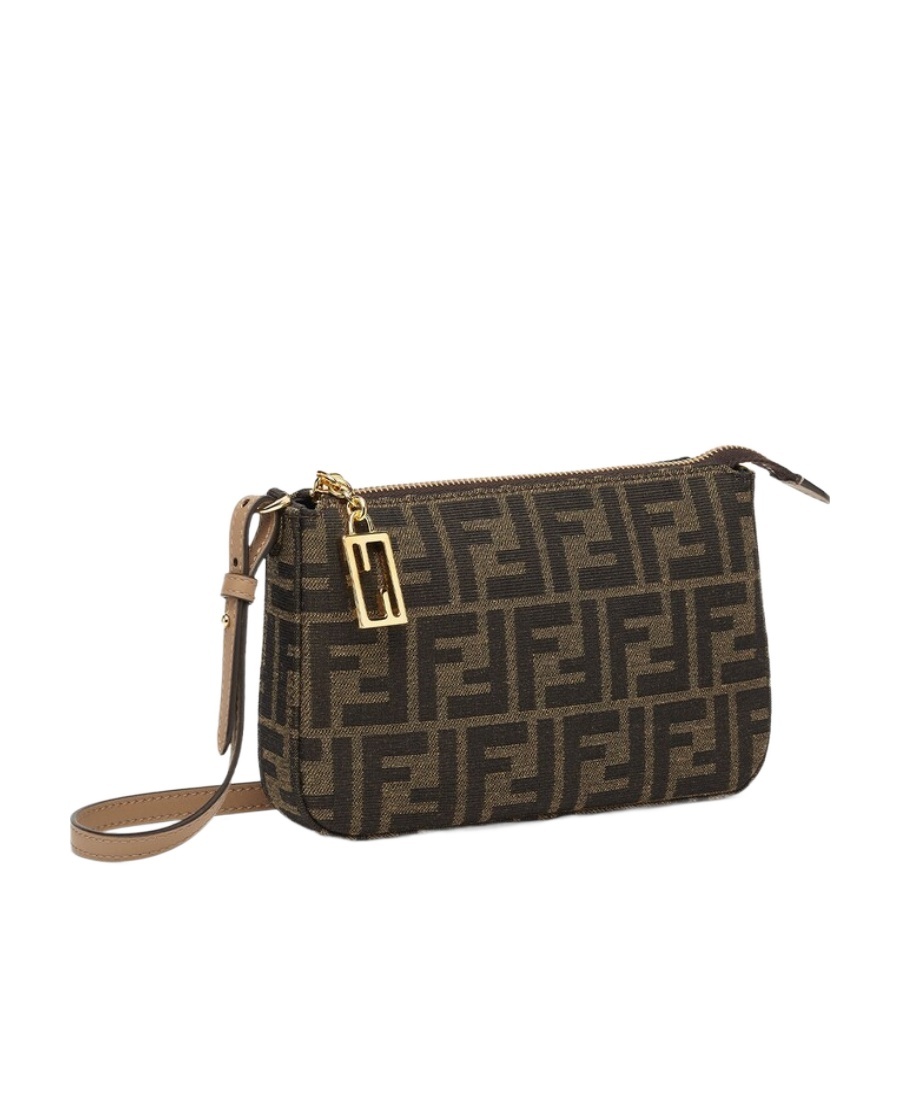 Fendi Shoulder Bags With Chain Strap And Gold-tone Hardware In Black