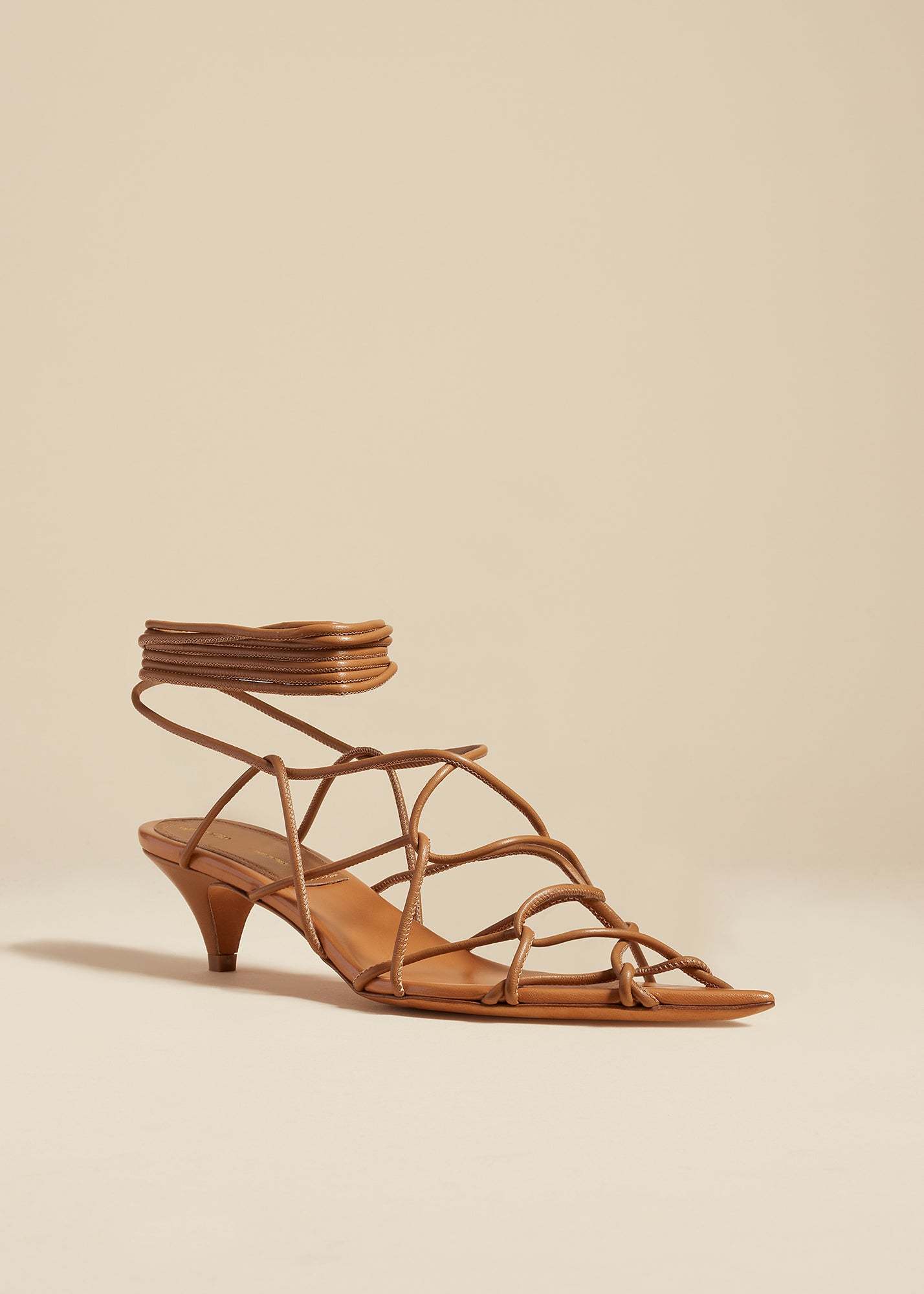 Khaite Arden High-heeled Sandals In Brown