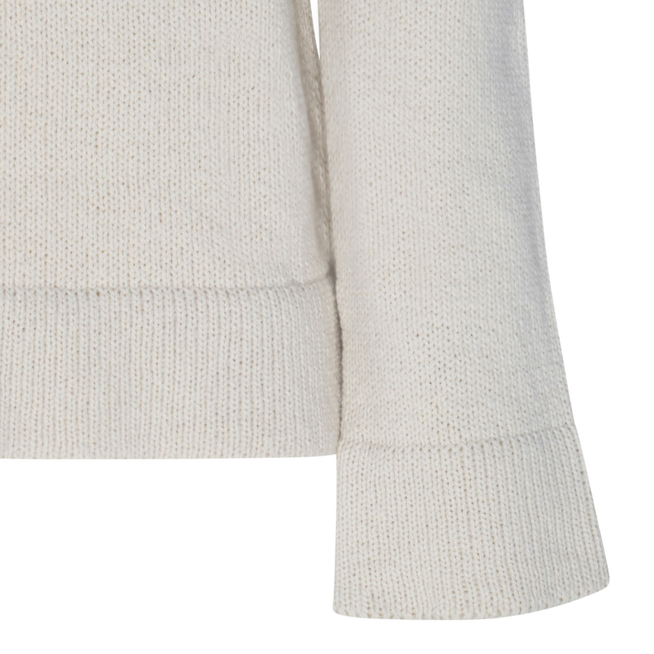 Jil Sander Long-sleeved Sweater In White