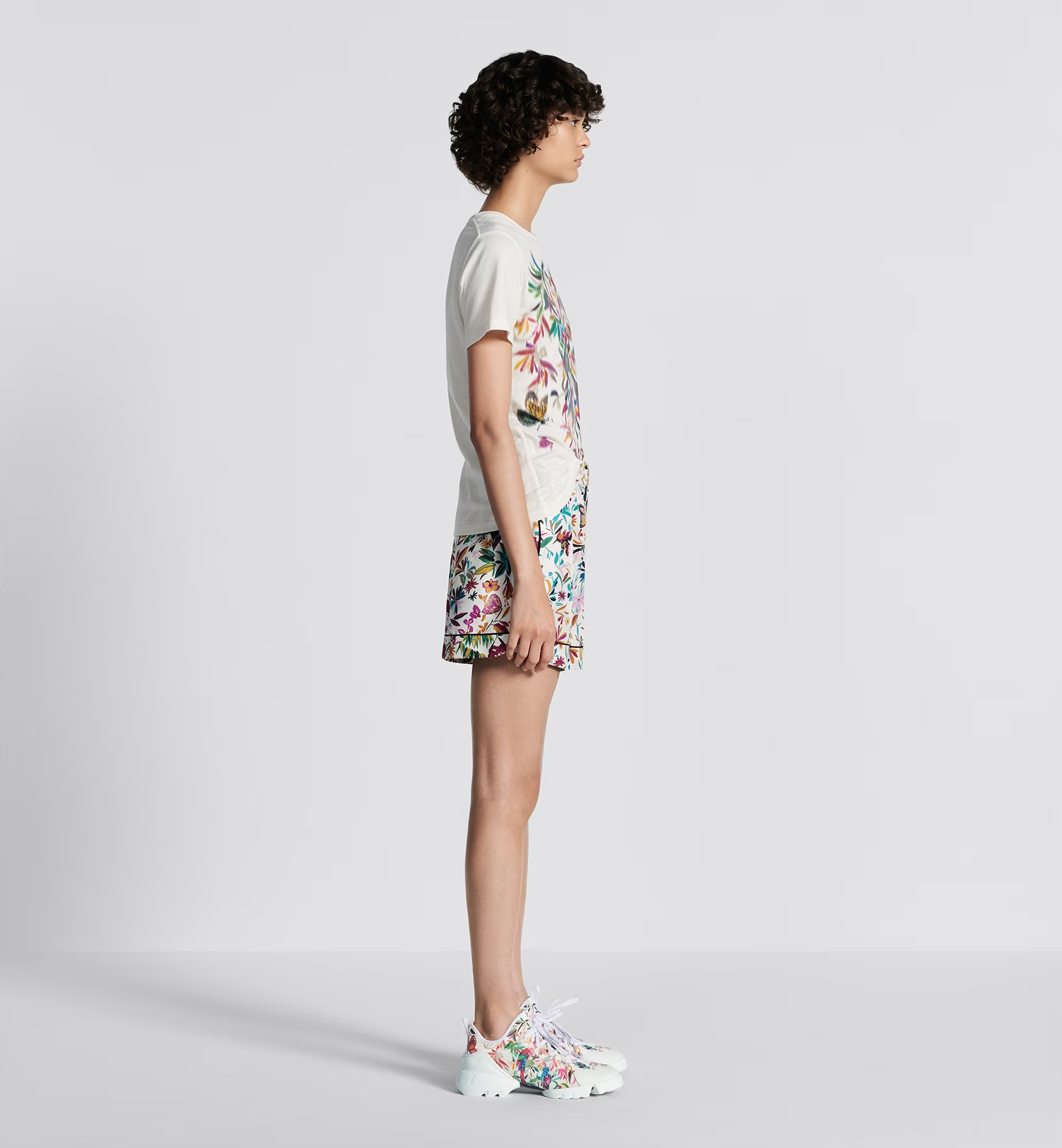 Dior Loose Waist Shorts In White