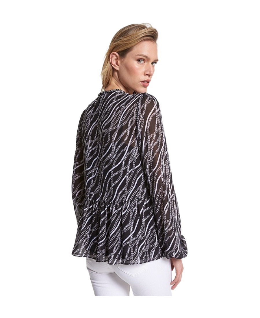 MICHAEL KORS CHAIN LINK-PRINT BLOUSE