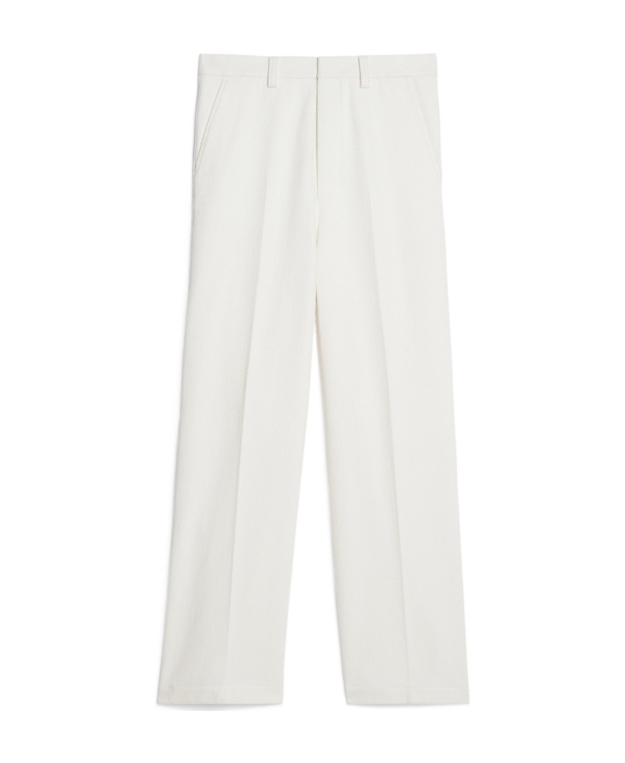 Ami Alexandre Mattiussi Straight-leg Cotton Trousers In White