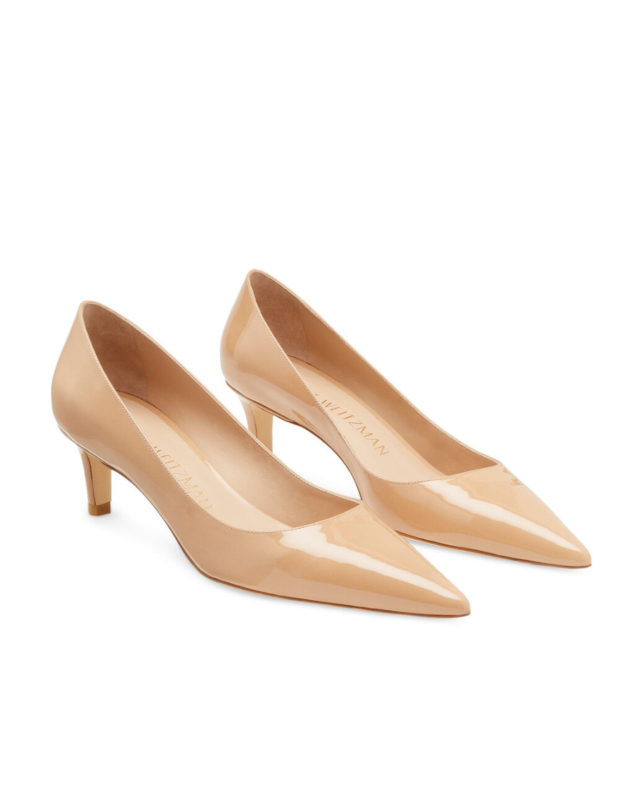Stuart Weitzman Logo High Heels In Nude