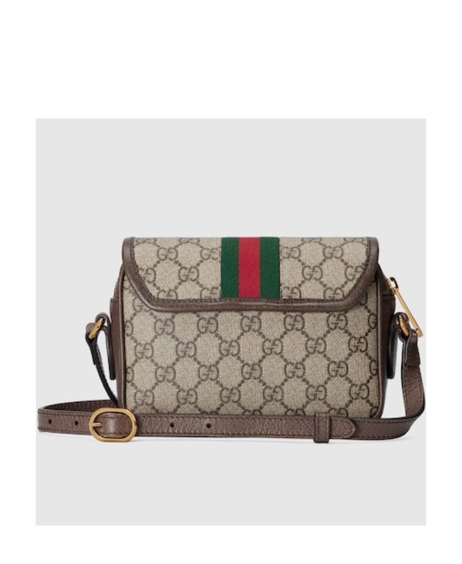 Gucci Ophidia Gg-canvas Shoulder Bag In Nude