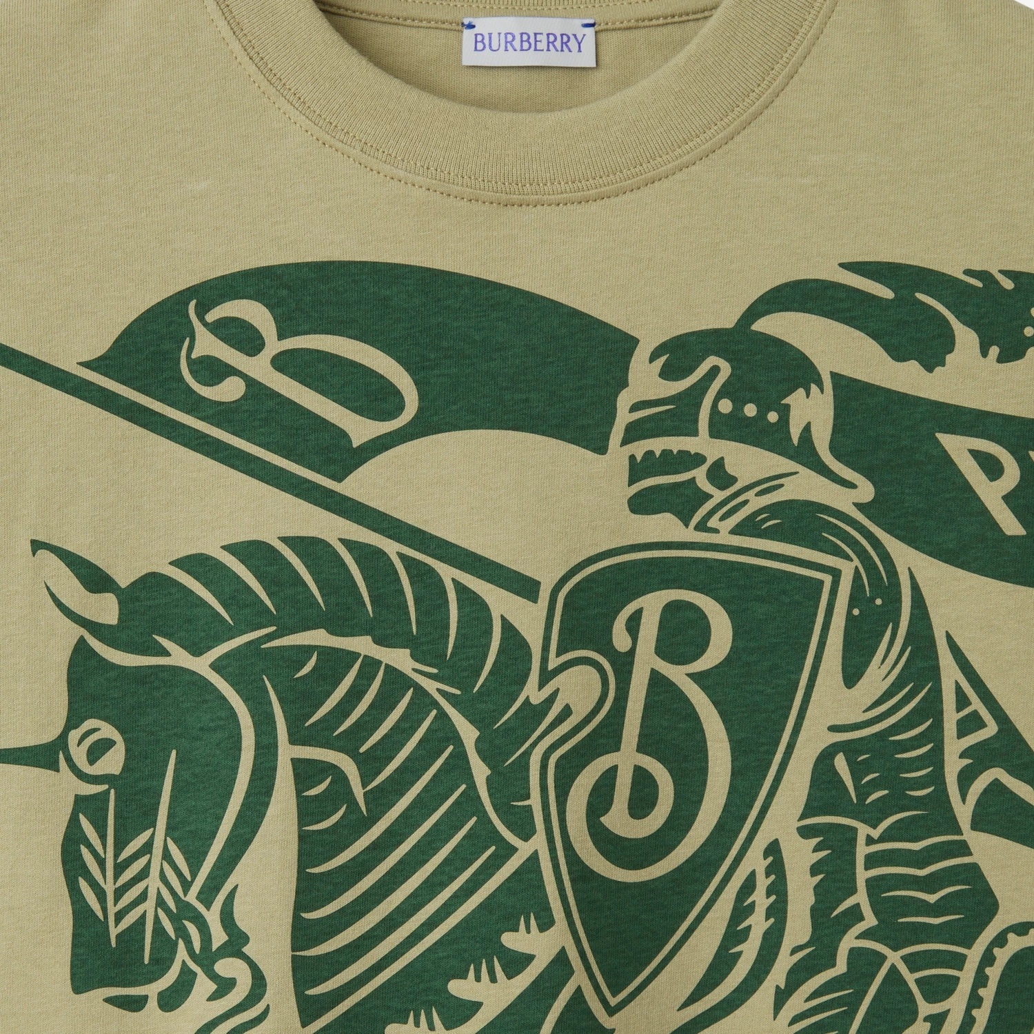 Burberry Ekd Crew-neck Cotton T-shirt In Nude