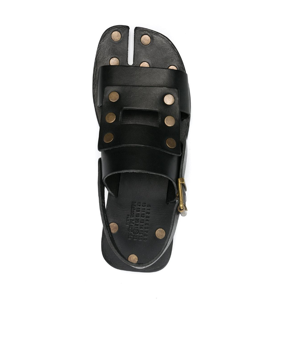 Shop Maison Margiela Tabi Gladiator Sandals In Black