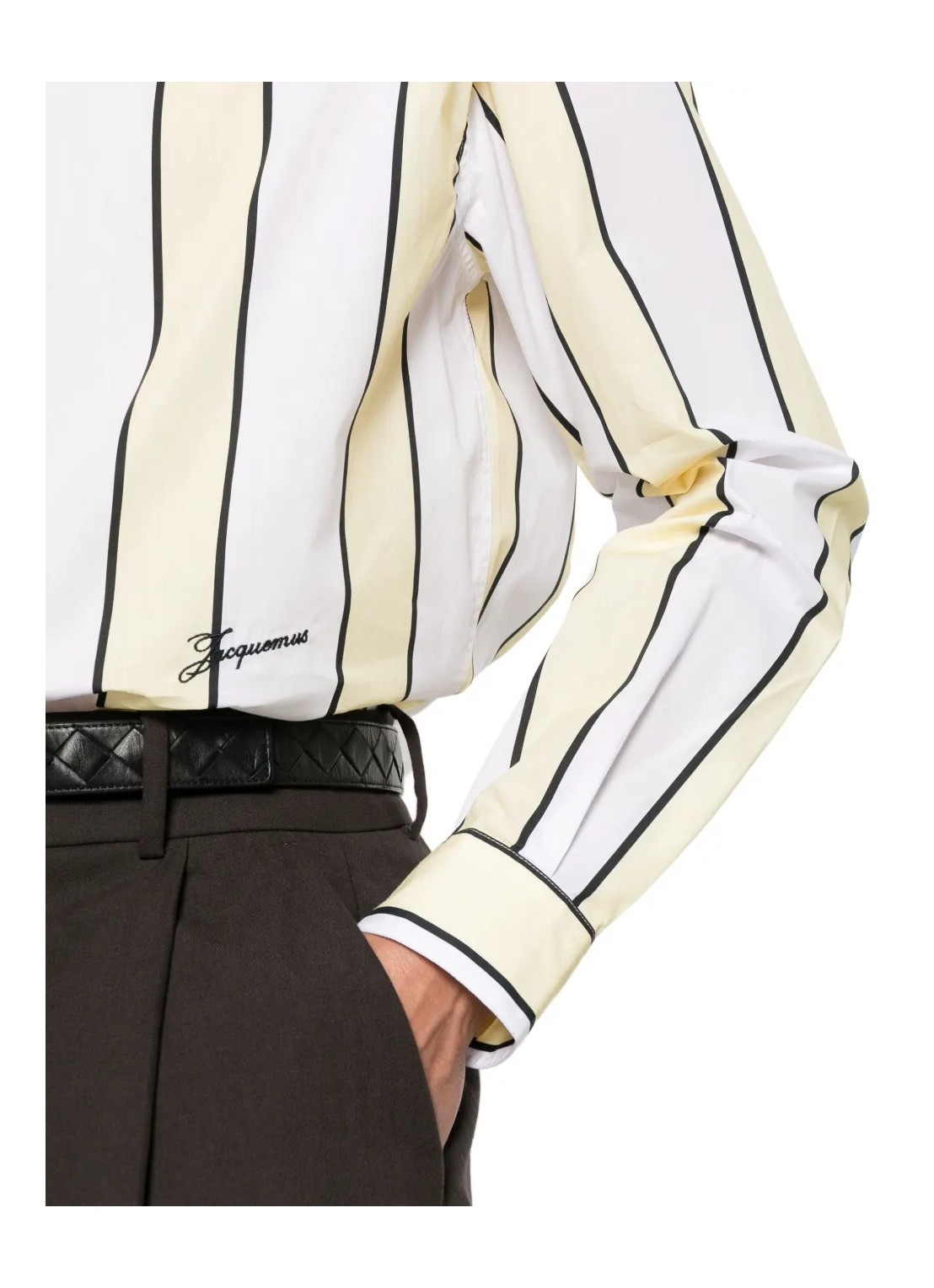 Jacquemus Simon Shirt Buttoned Cuffs Striped Pattern In Multi