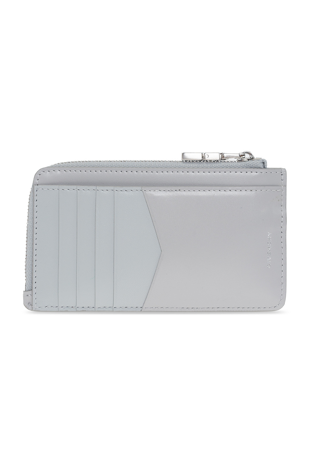 Givenchy 4g Zip-around Cardholder In Gray