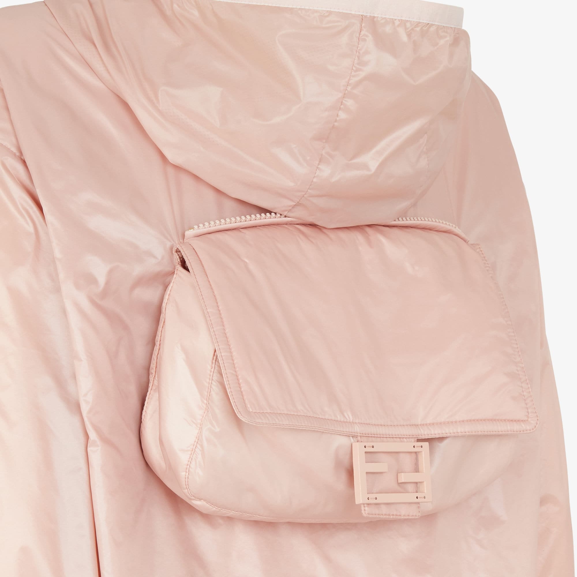 Fendi Bag-detail Windbreaker In Nude