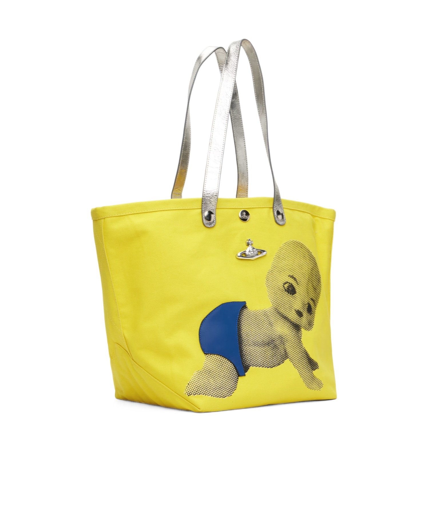Vivienne Westwood Utility Small Shopper Tote In Yellow
