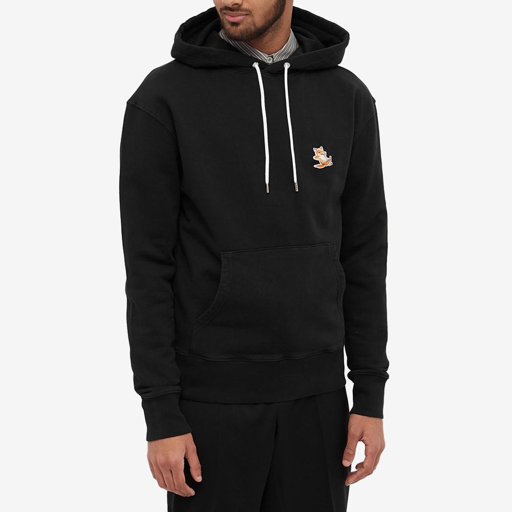 Maison Kitsuné Chillax Fox Drawstring Hoodie In Black