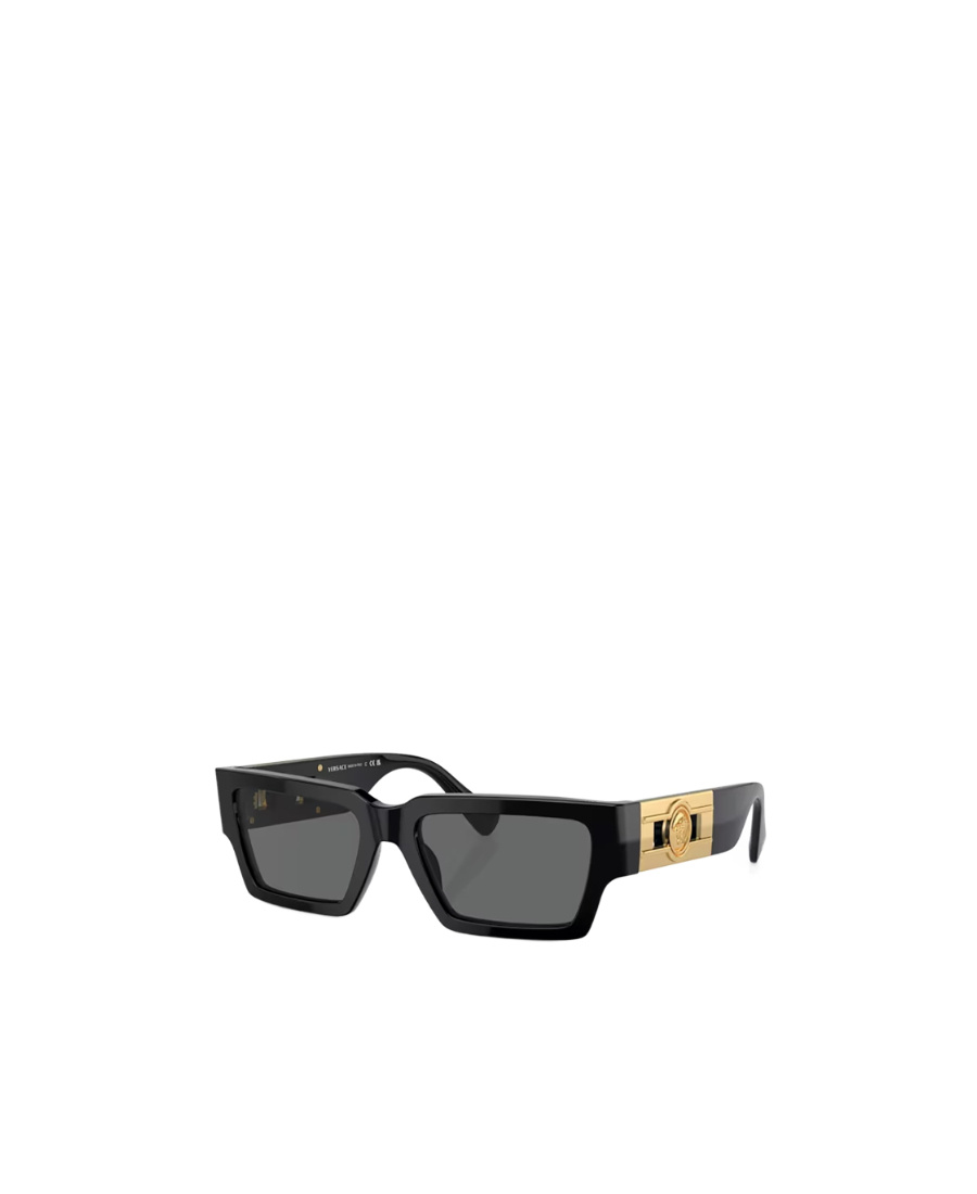 Versace Eyewear Rectangle Frame Sunglasses In Gray