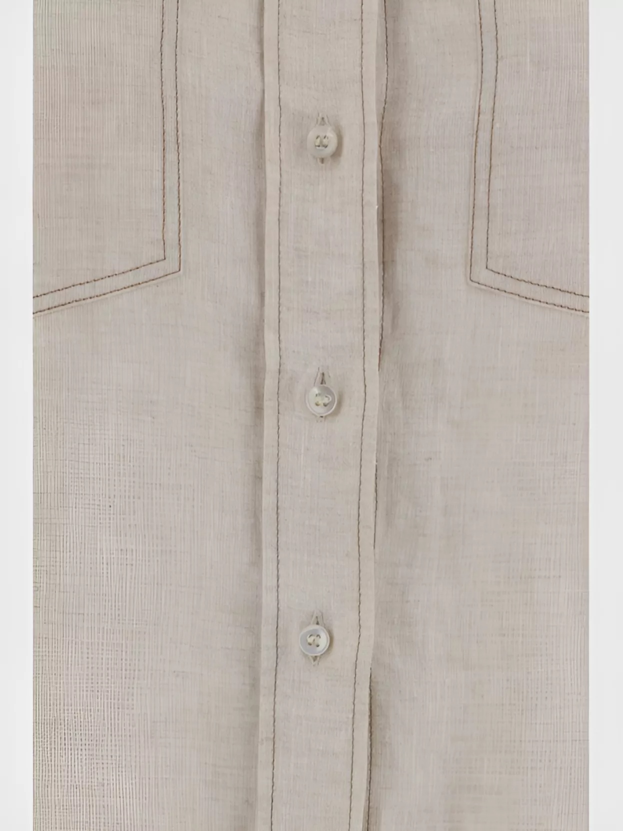 Brunello Cucinelli Women Linen Shirt In Nude