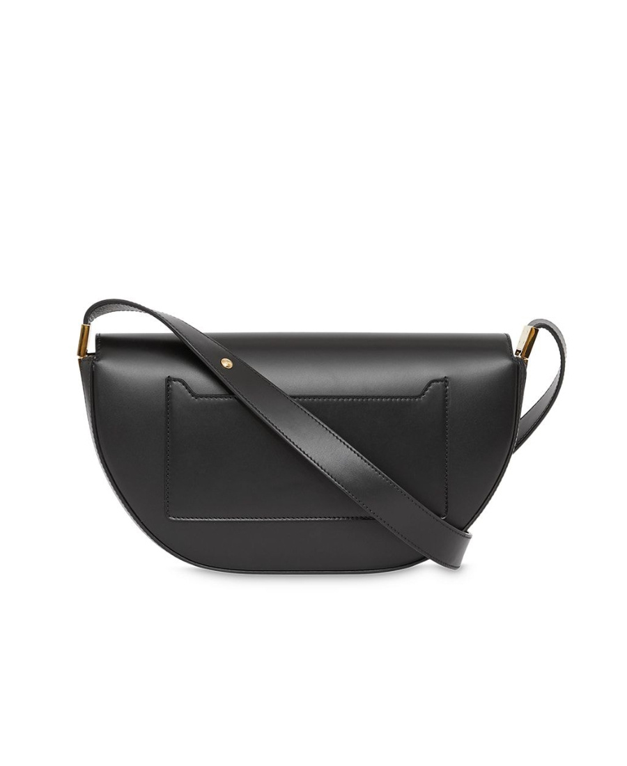 Burberry Medium Leather Olympia Shoulder Bag In Black