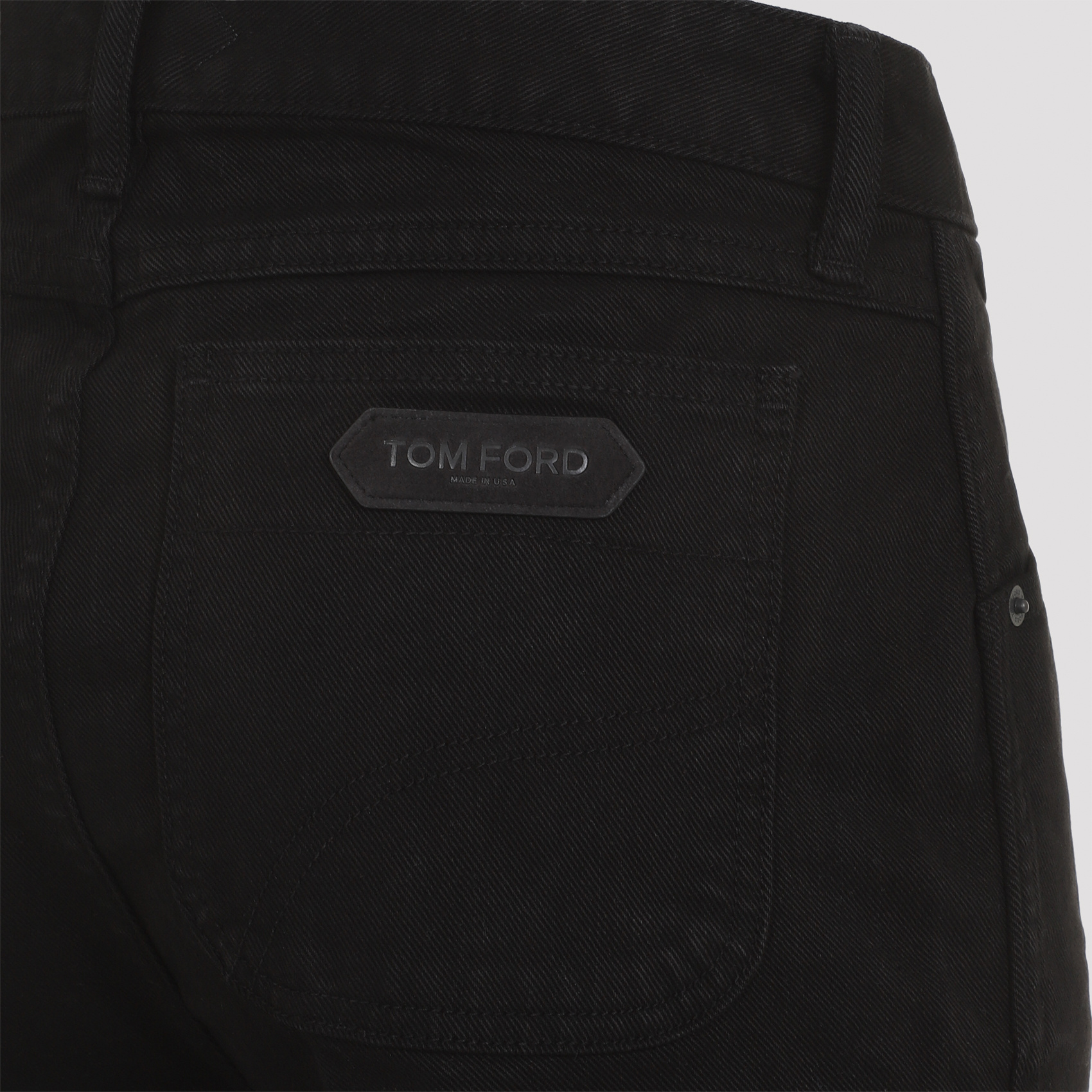 Tom Ford Black Flare Cotton Jeans In Black