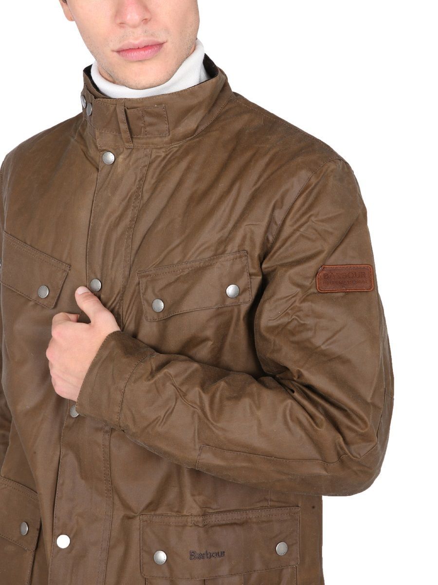 Barbour Right-collar Casual Jacket In Brown