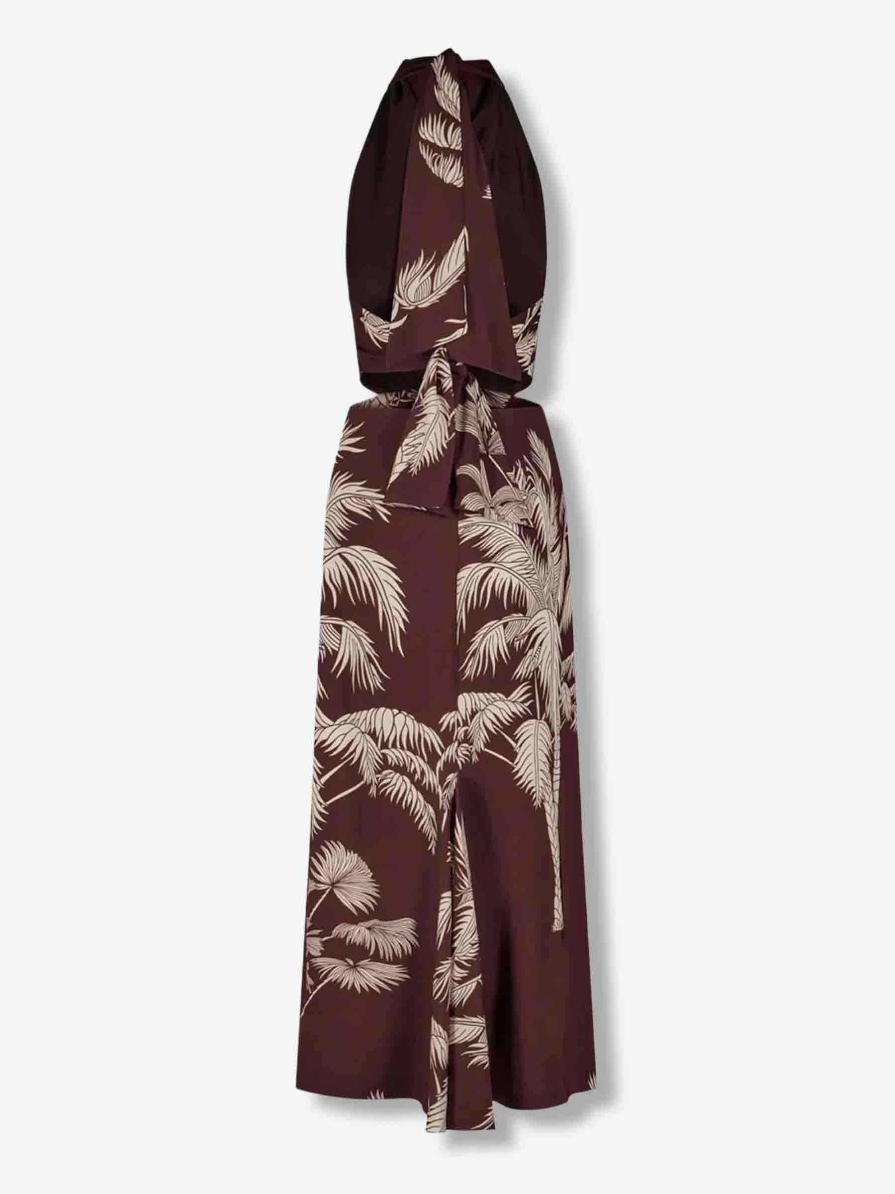 Johanna Ortiz Sleeveless Dress In Burgundy