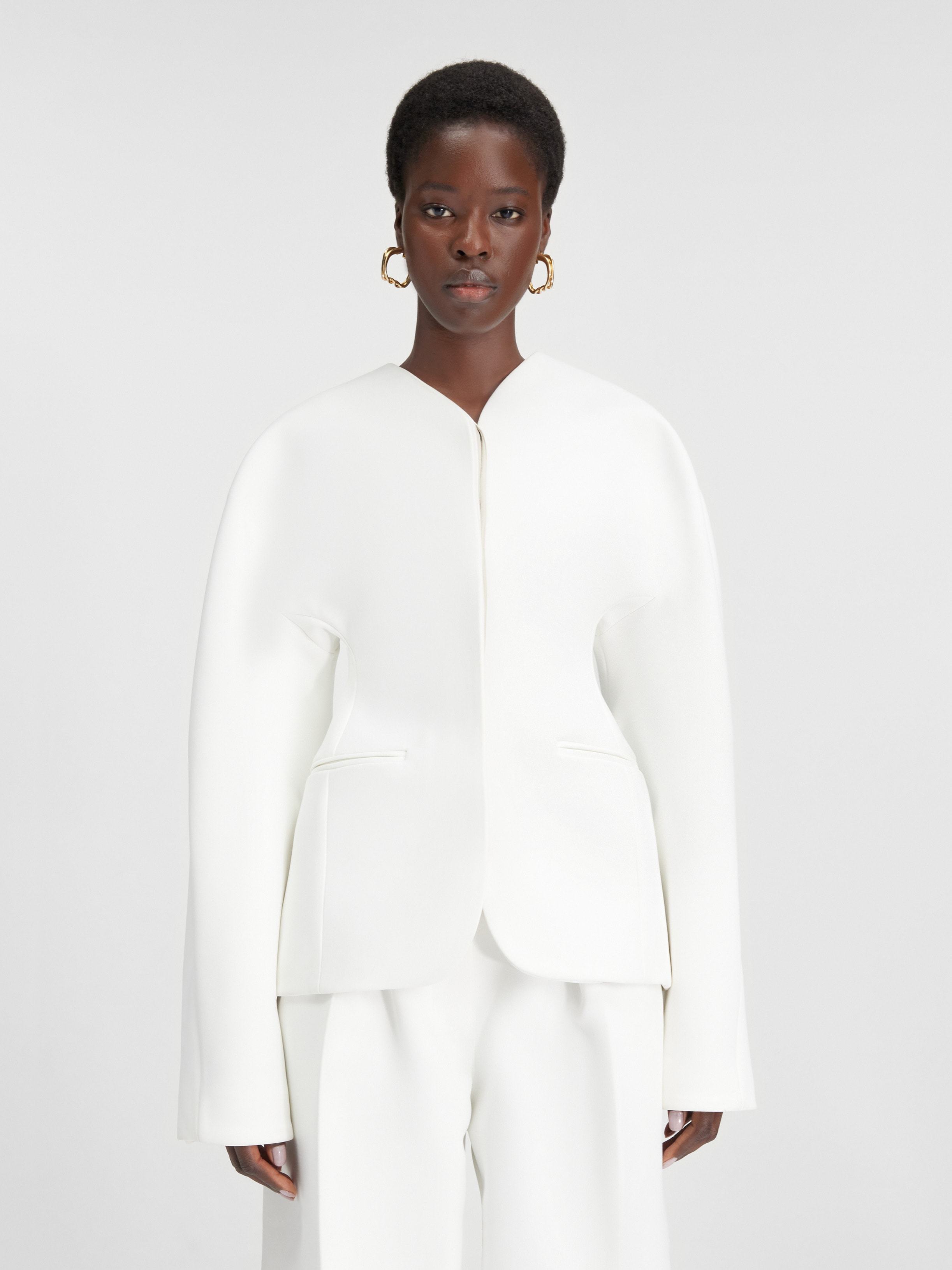 Jacquemus Fitted Jacket In White