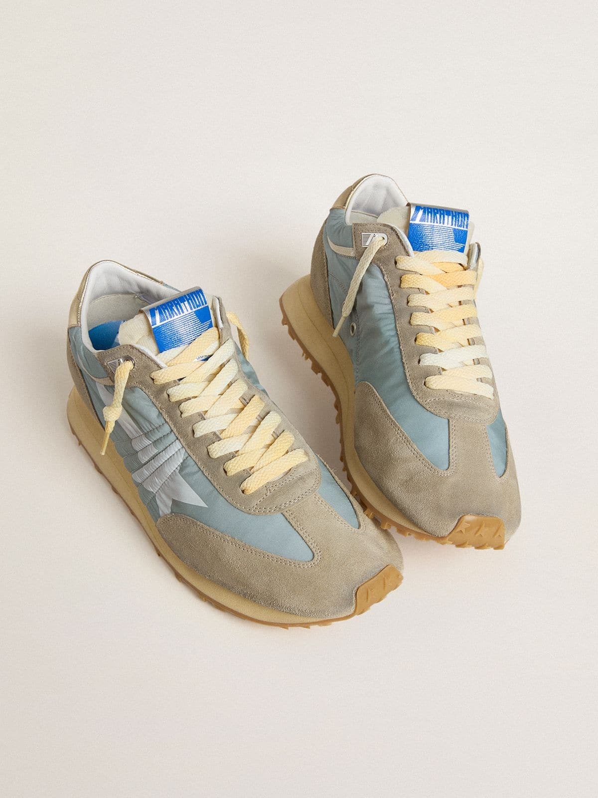 Golden Goose Low Top Sneakers Contrast Stitching In Brown