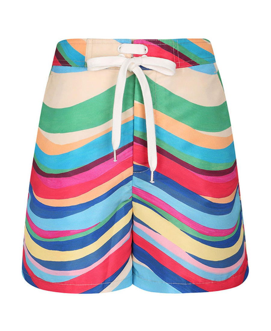 Red Valentino Printed Pattern Shorts In Blue