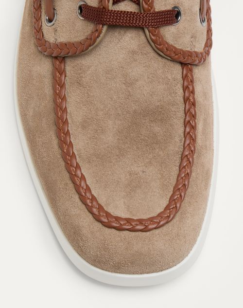 Valentino Garavani Man Loafers Camel Size 11.5 Leather In Brown