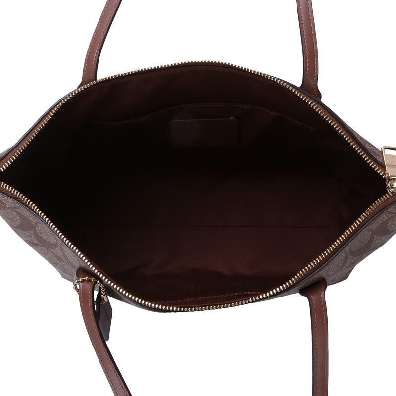Coach Medium Logo Details Todd Shoulder Bag In Brown
