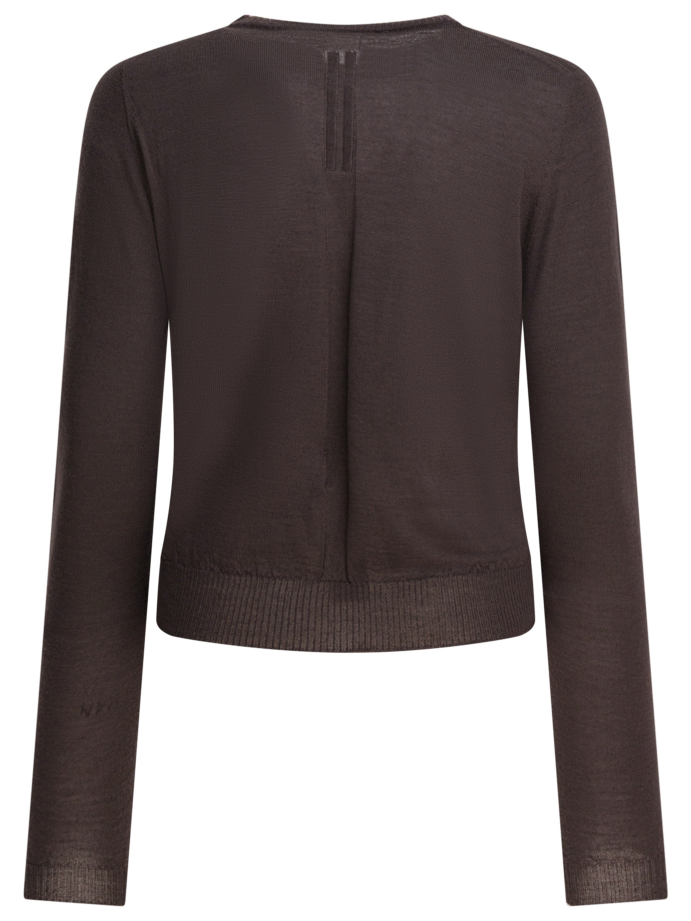 Rick Owens Round-neck Wool Sweater In Brown