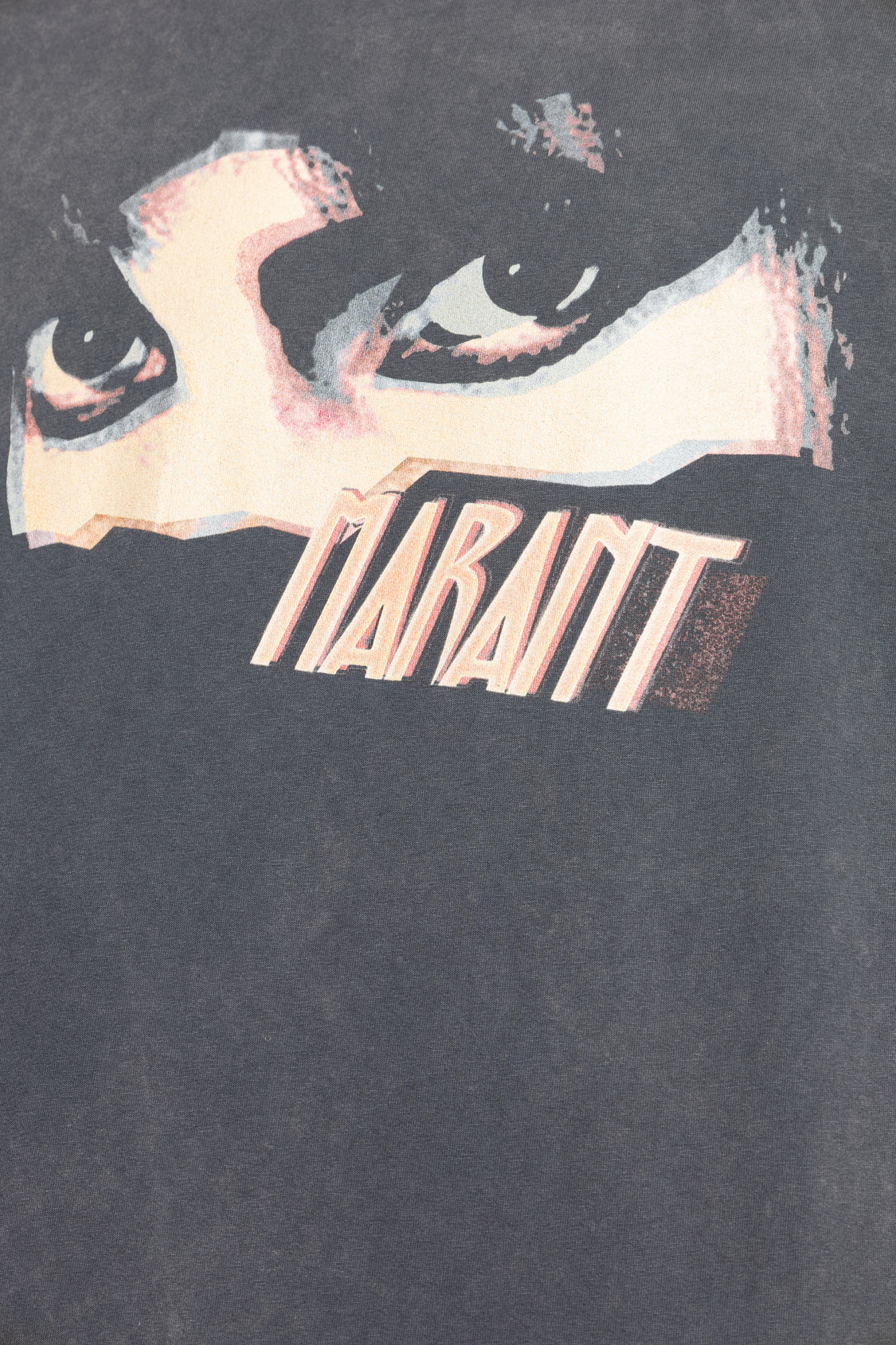Isabel Marant Crew Neck Graphic Print Short Sleeves T-shirt In Black