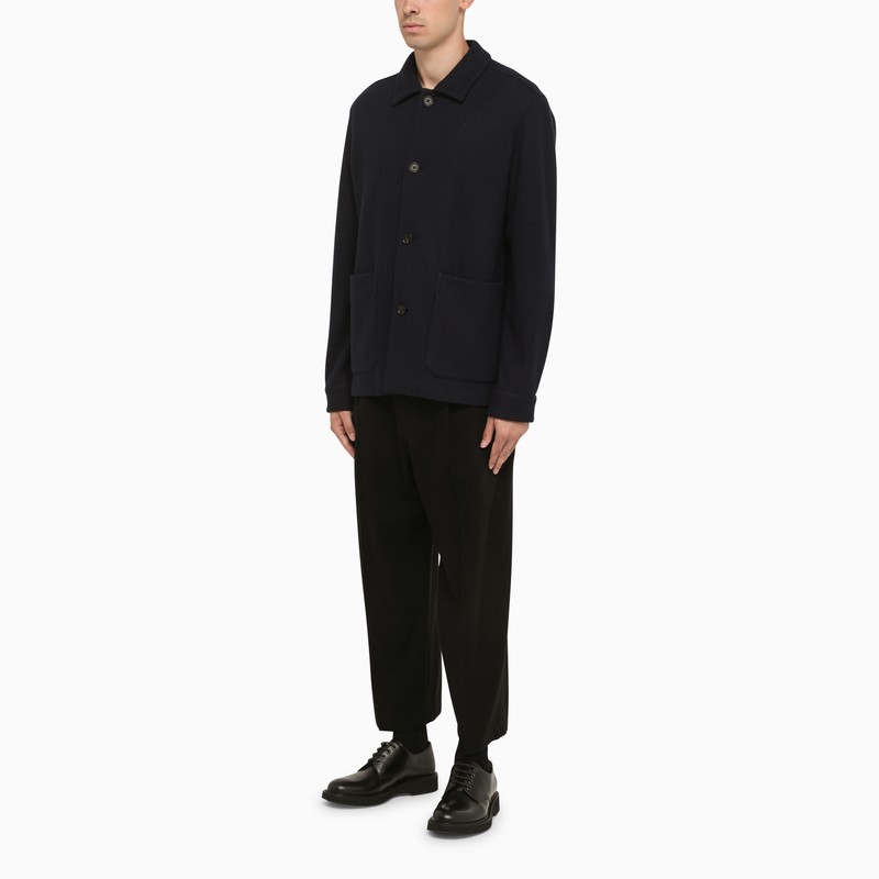 Shop Zegna Buttoned-up Single-breasted Coat In Black