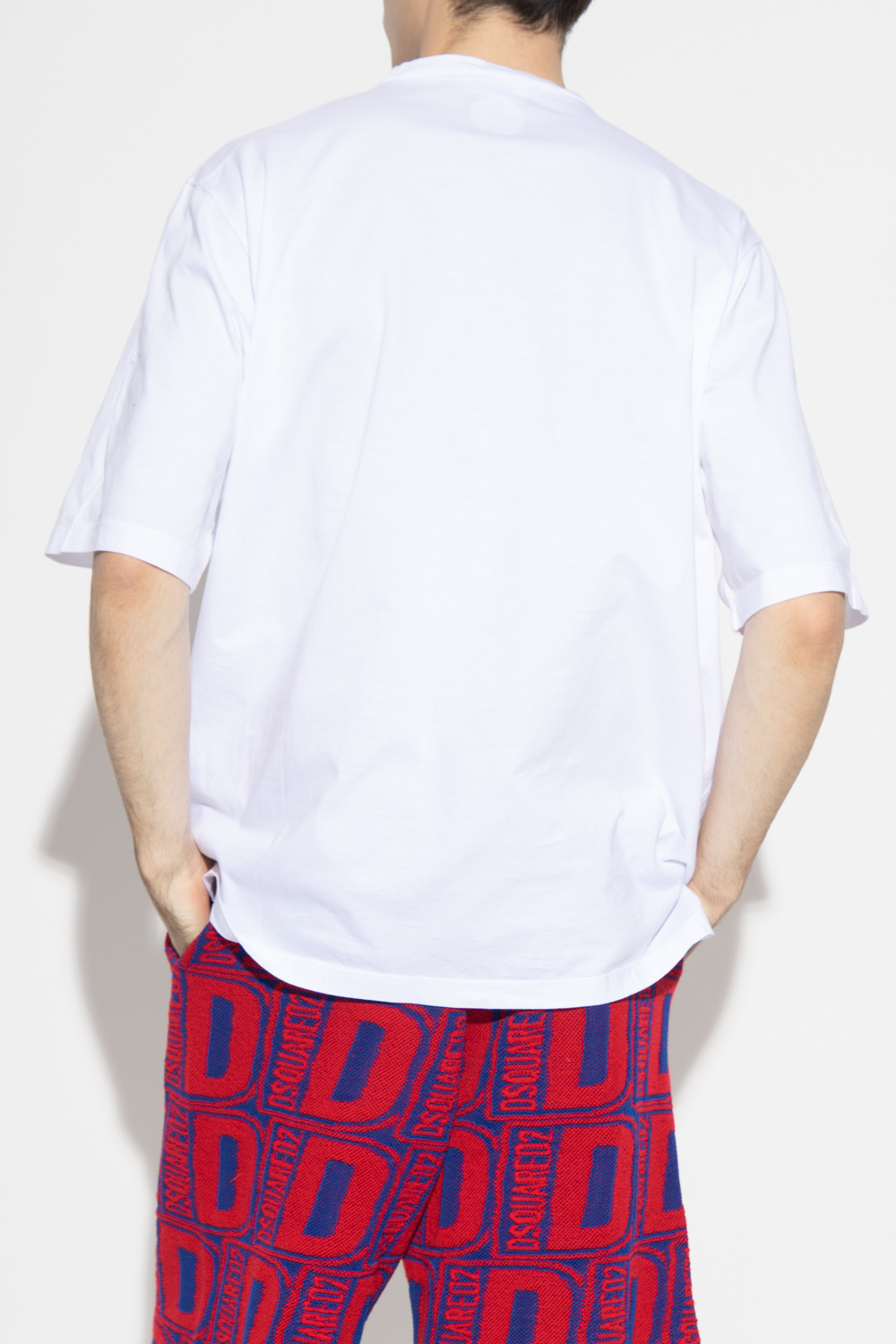 Dsquared2 Logo Print Cotton T-shirt In White