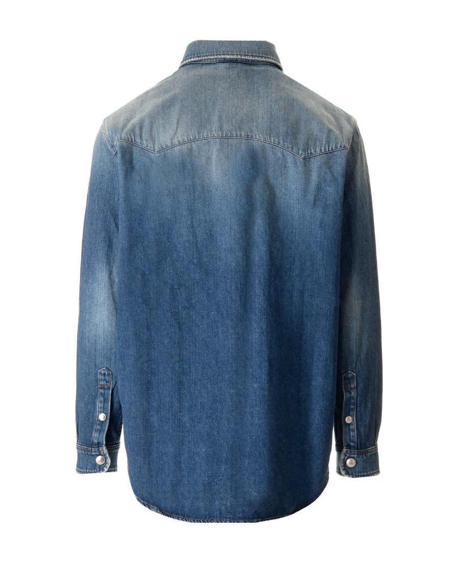 Burberry Light Blue Solid Shirt In Blue