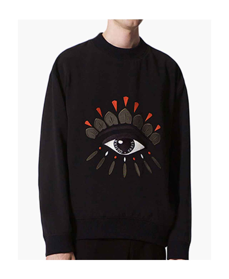 Kenzo Eye Pattern Sweater In Black
