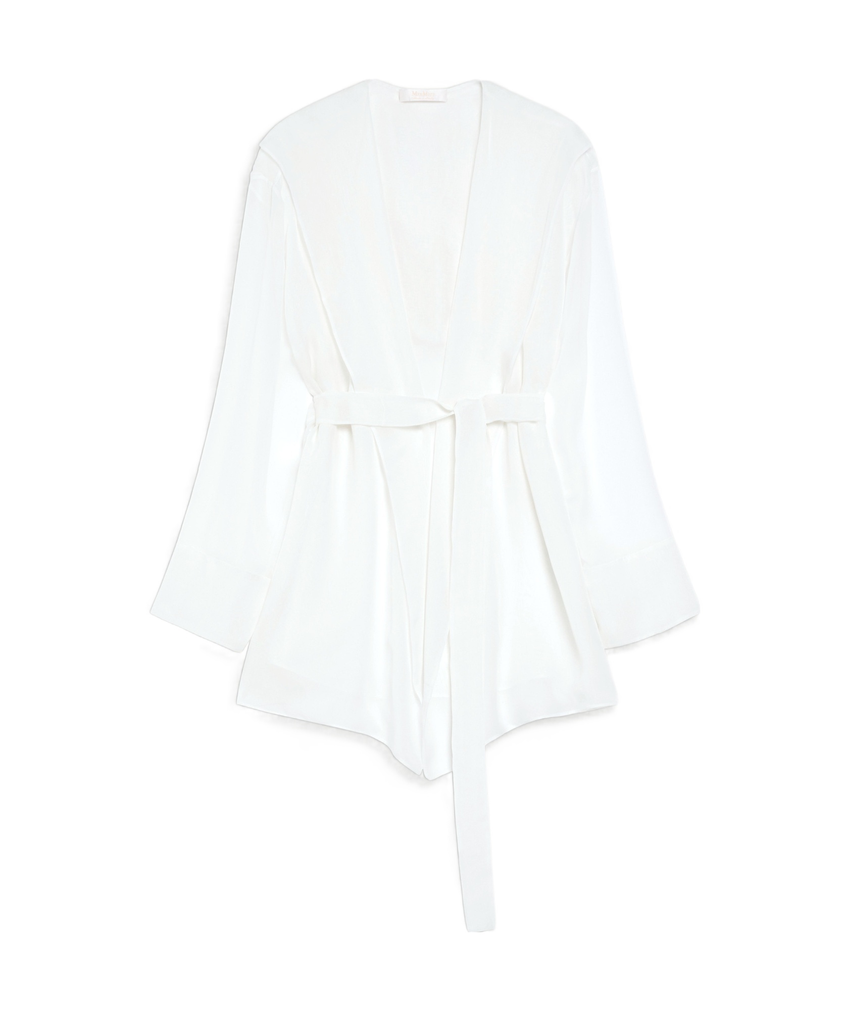 Max Mara Long-sleeved Robe Jacket In White