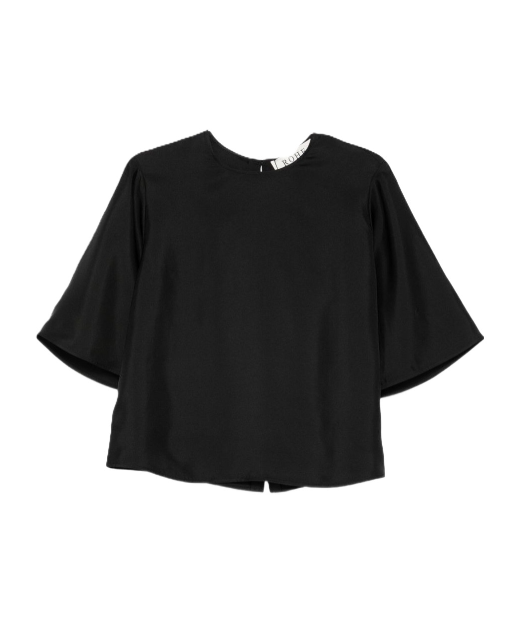 Rohe Short-sleeve Silk Top In Black