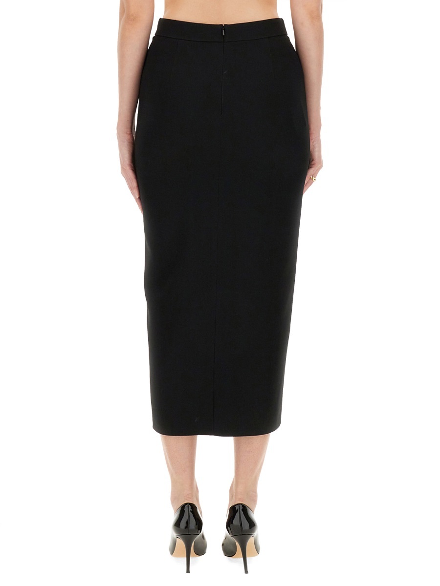 Moschino Enverse Midi Skirt In Black