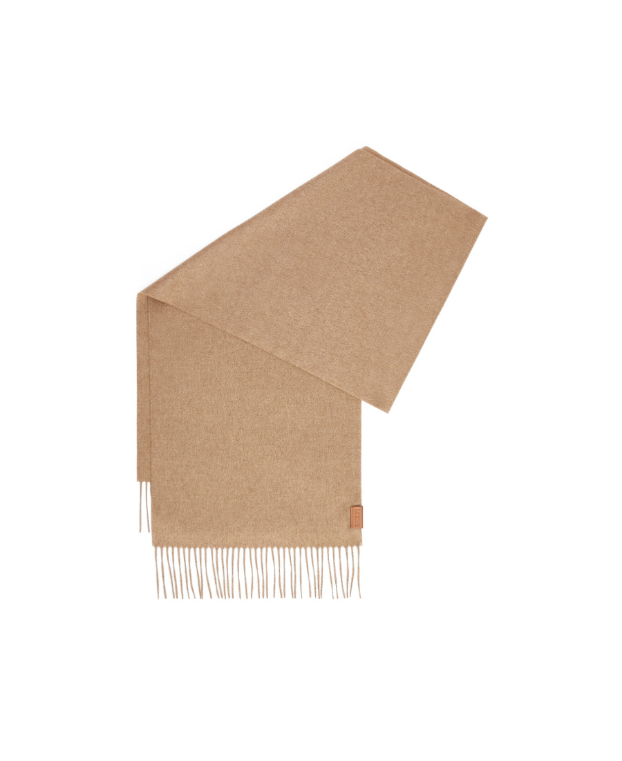 Loewe Cashmere Fringed Scarf In Yellow