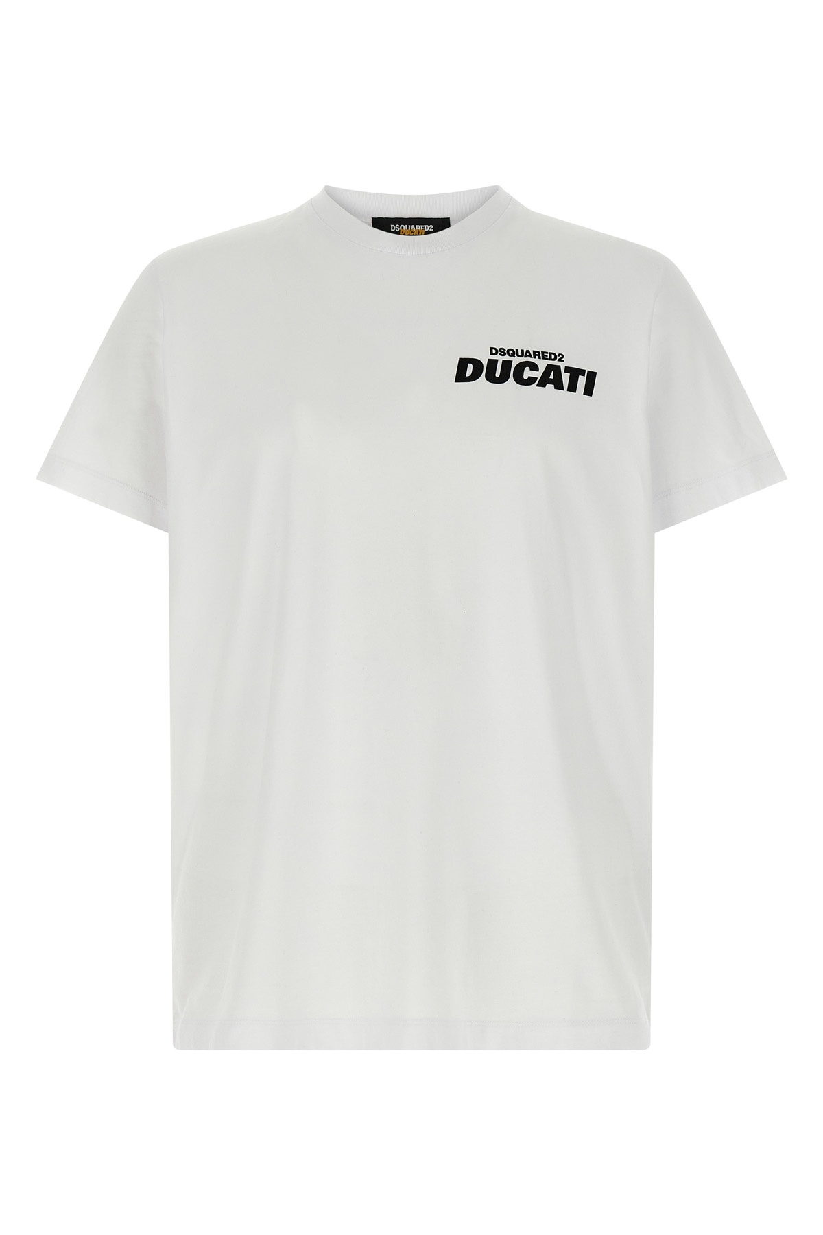 Dsquared2 Ducati X D2 White T-shirt With Logo On The Front In Cotton Man In White