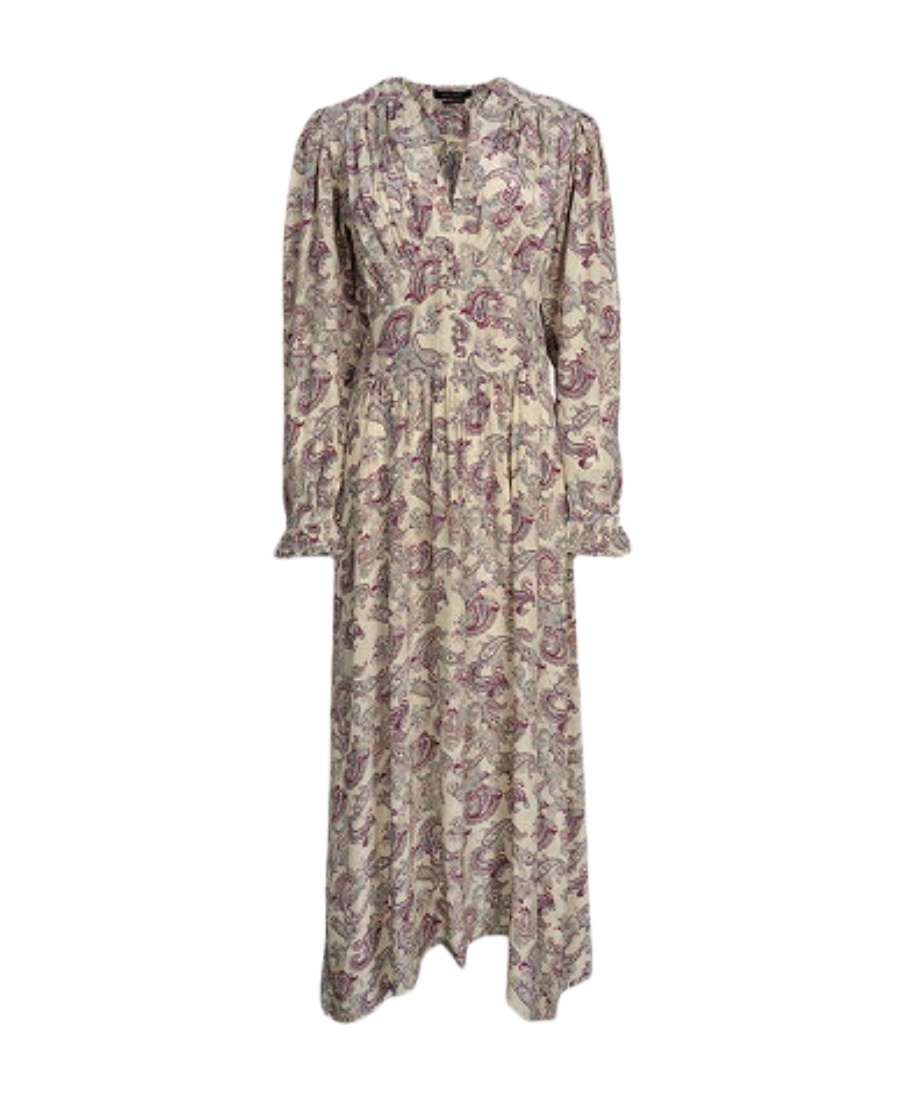 Isabel Marant Myrala Paisley-print Midi-length Dress In Nude