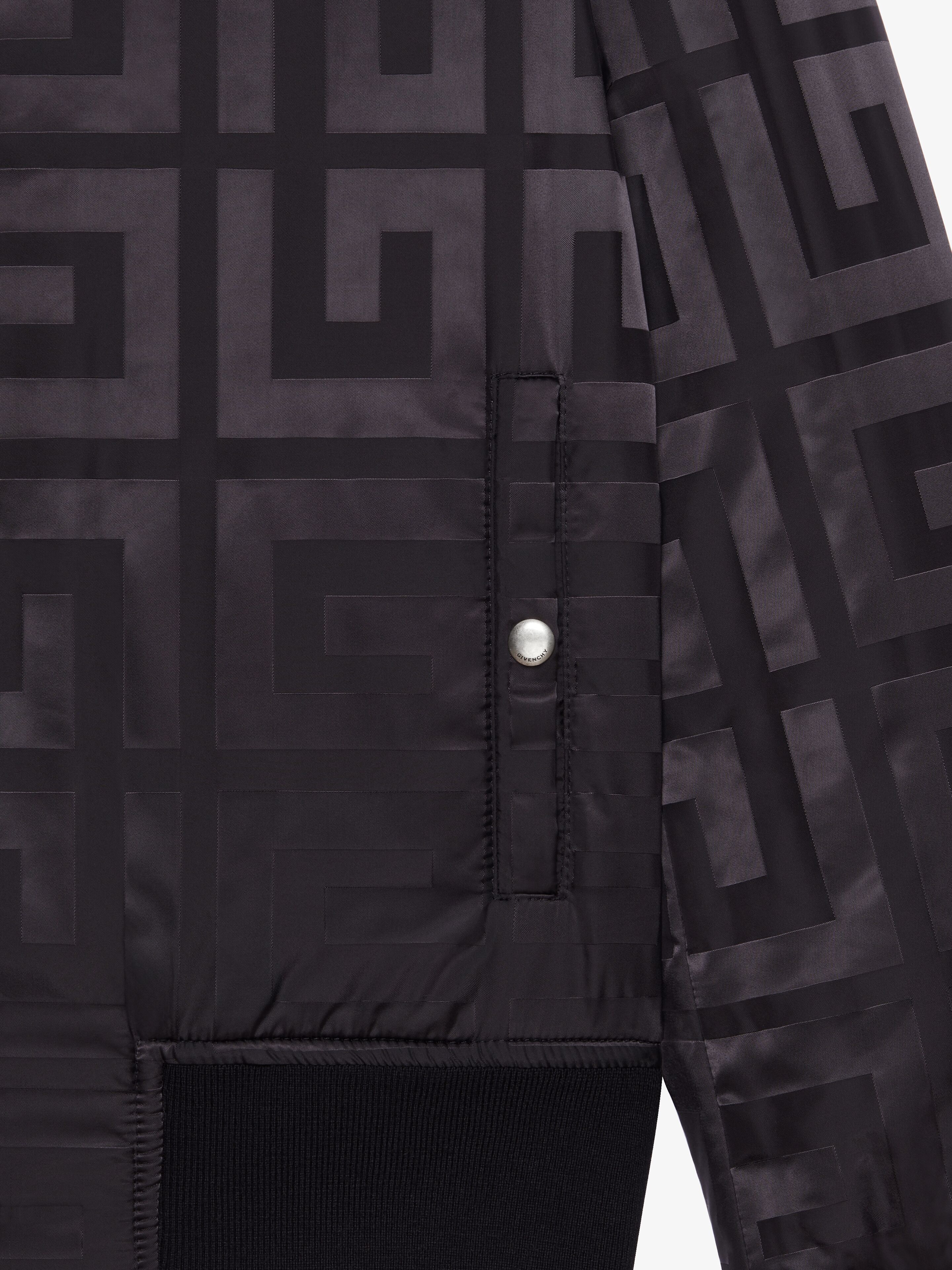 Givenchy Reversible Bomber Jacket In 4g Wool In Black
