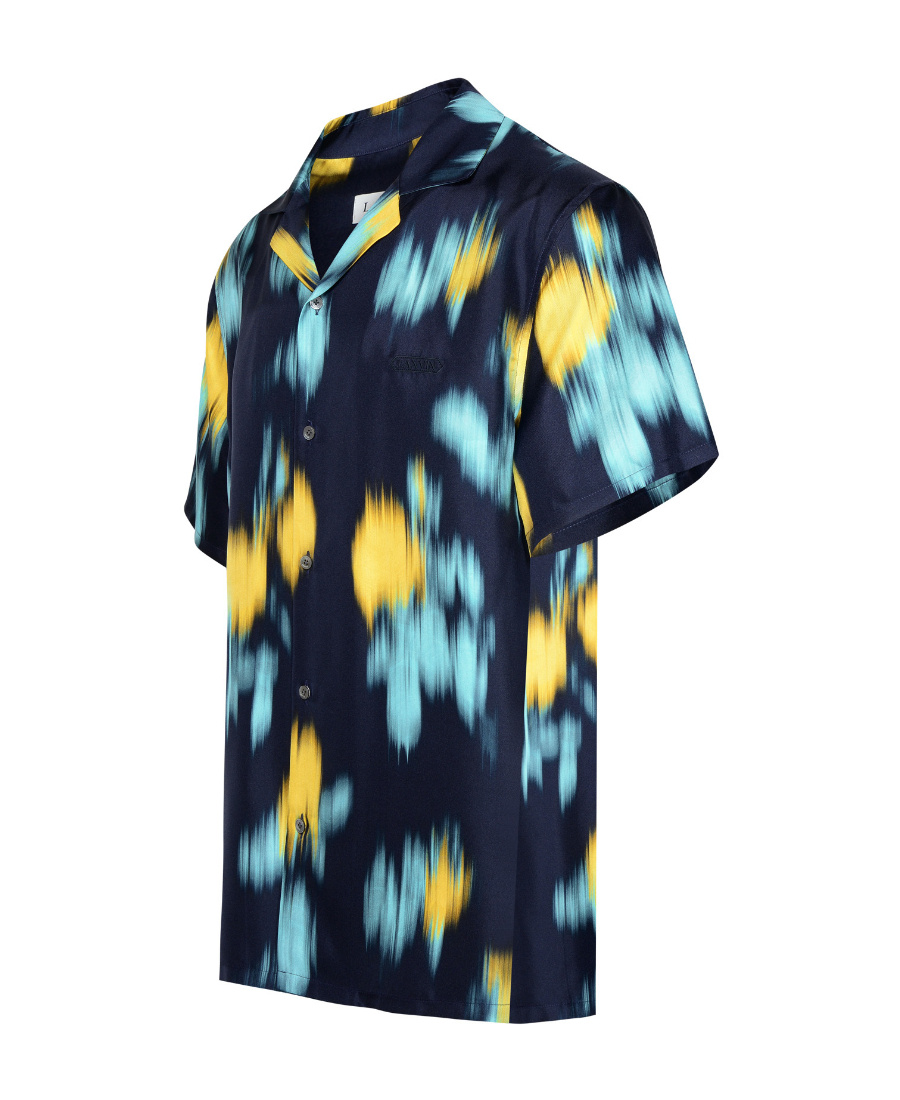 Lanvin Multicolor Silk Shirt In Blue