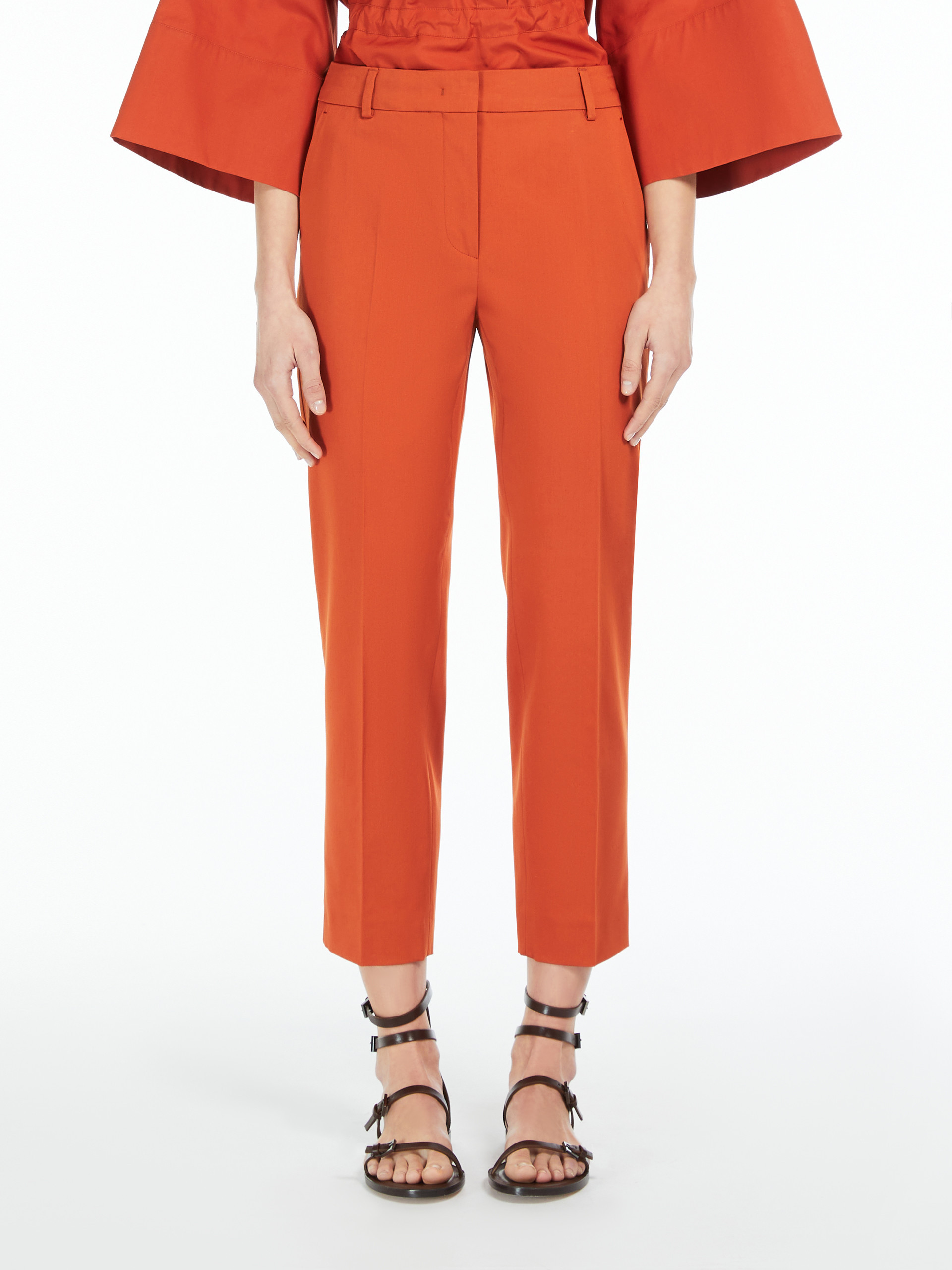 Max Mara Belt Loop Casual Pants In Brown