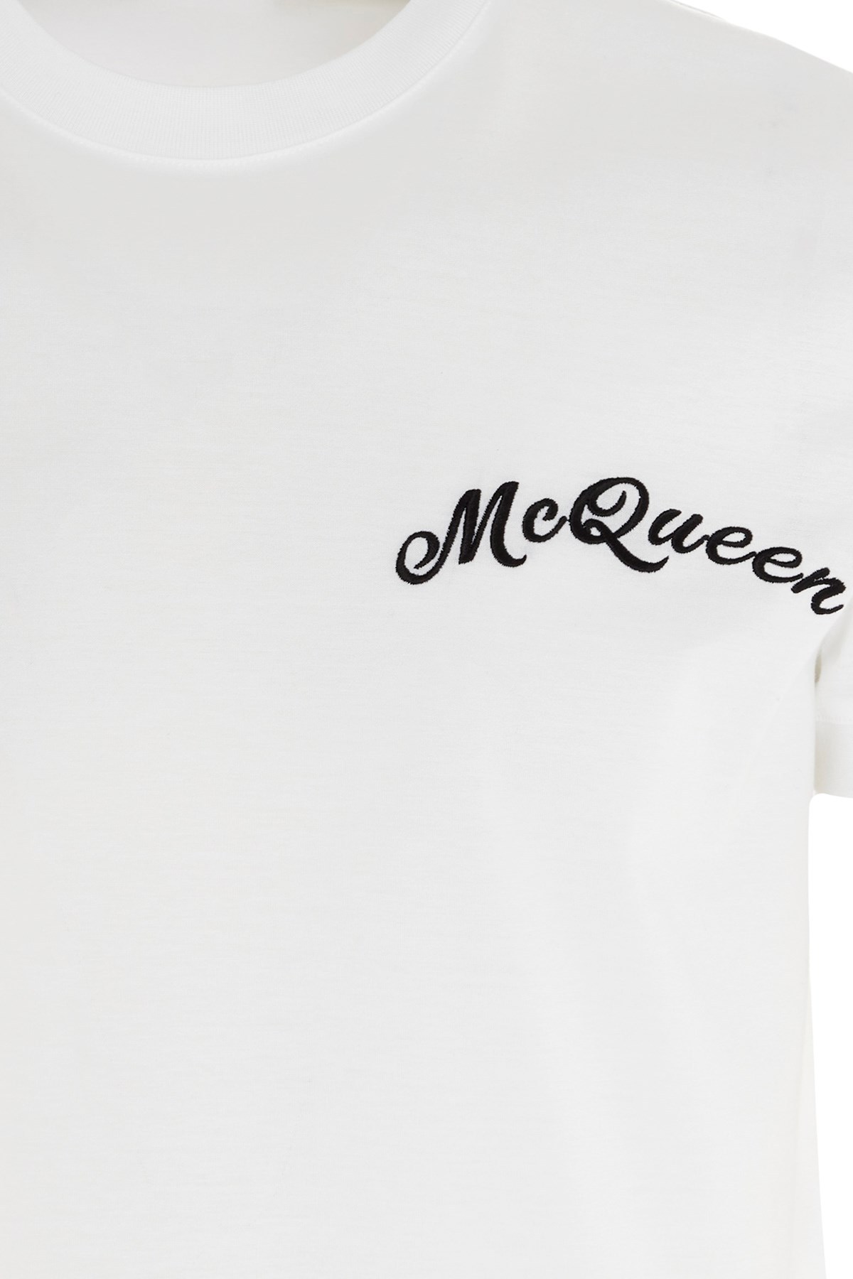 Alexander Mcqueen Logo-embroidered T-shirt In White