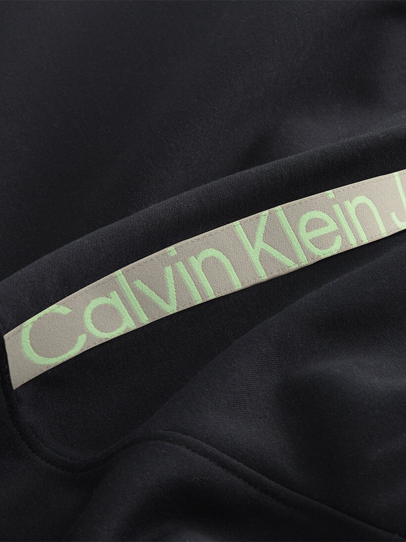 CALVIN KLEIN LOGO-TAPE ZIP-UP SWEATSHIRT