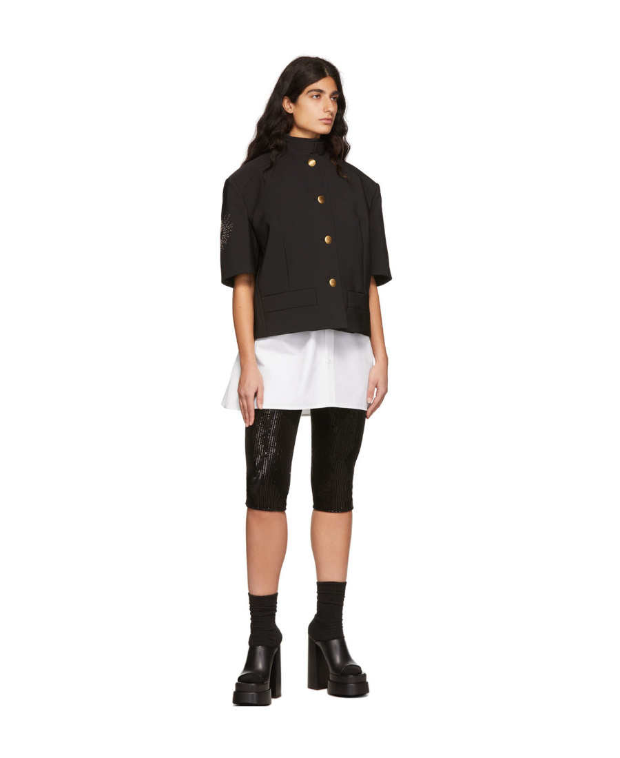 We11 Done Lapel Short-sleeved Shirt In White