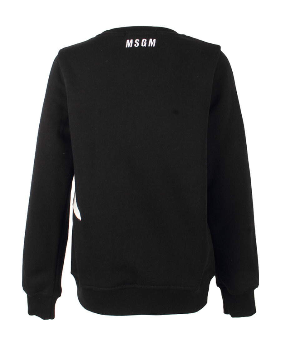 Shop Msgm Logo Hoodie In Black