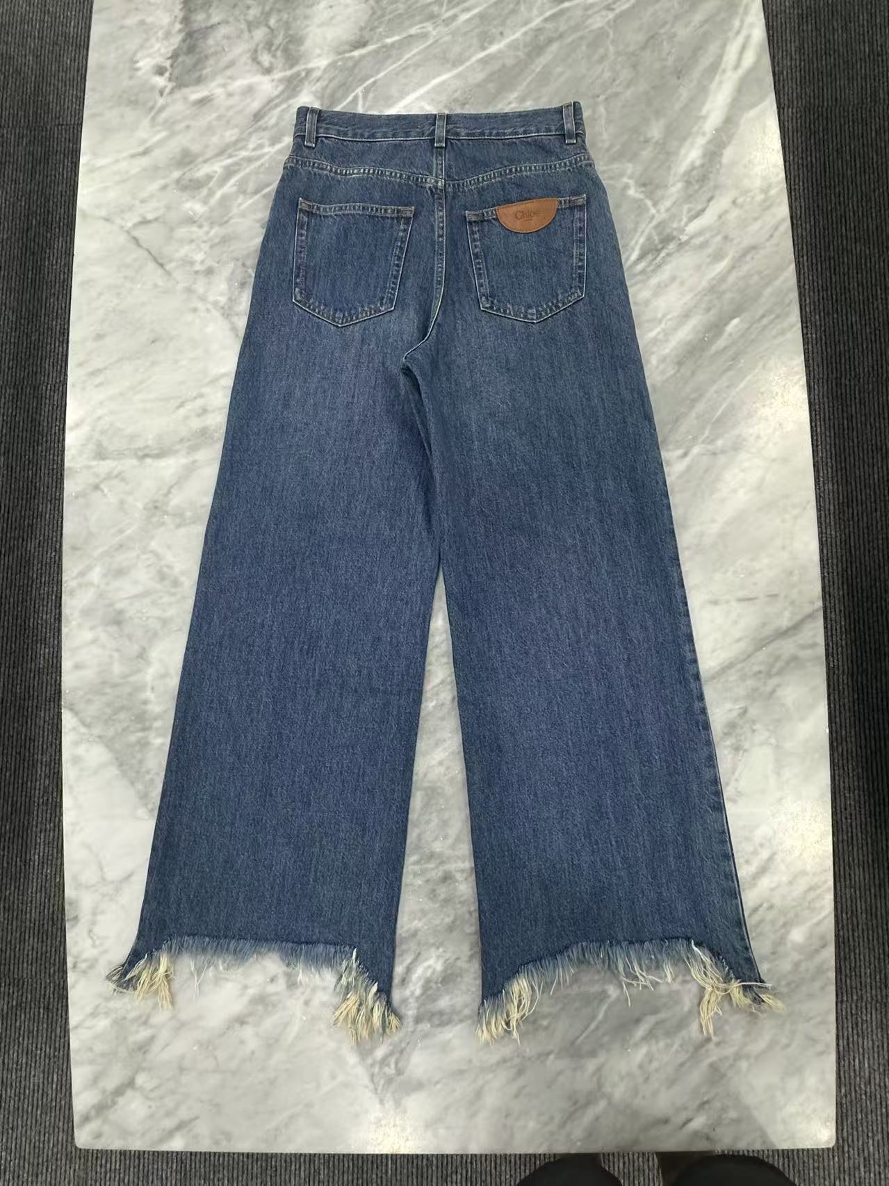 Chloé Belt Loop Jeans In Blue