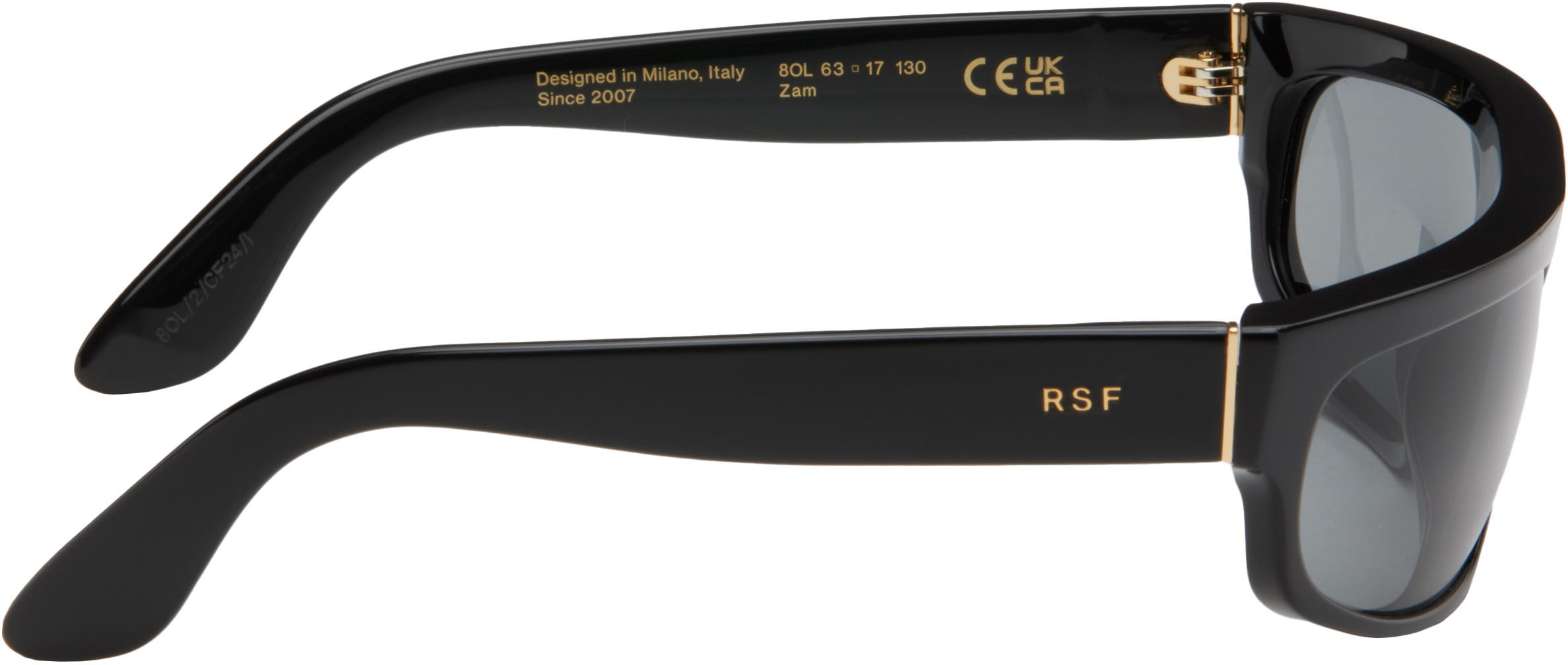 Retrosuperfuture Zam Aviator Frame Sunglasses In Black