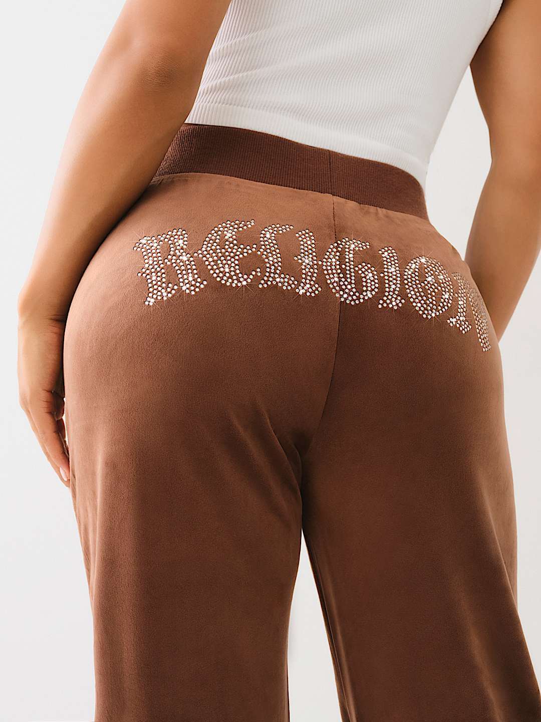 TRUE RELIGION CRYSTAL STRAIGHT LEG SWEAT PANT