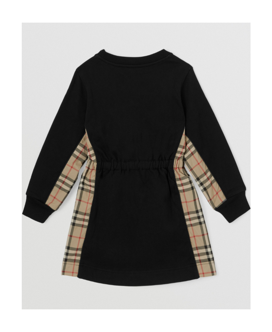 Burberry Vintage Check Panelled Jumper Dress In Black