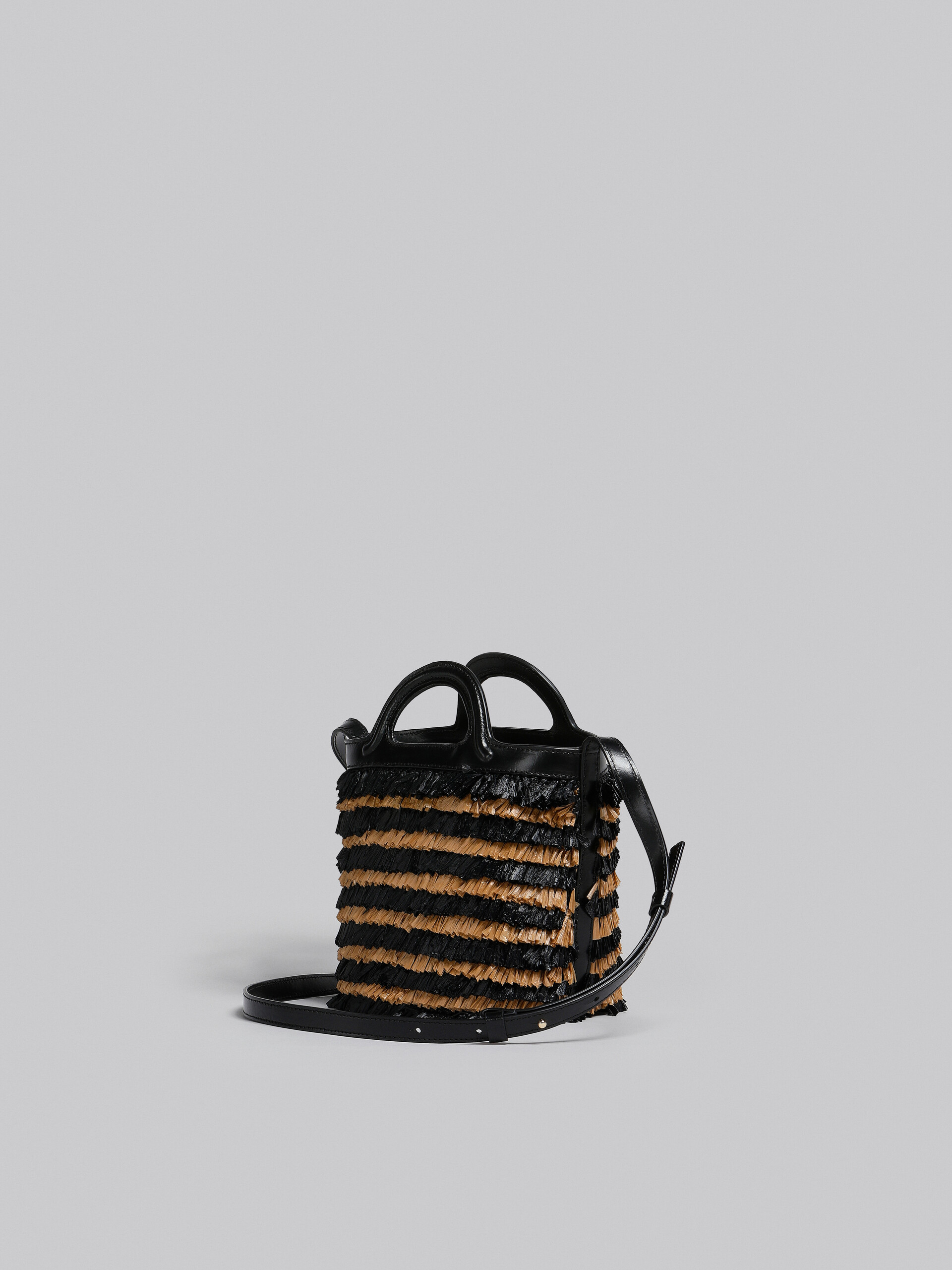 Marni Mini Fringe Bucket Bag In Black